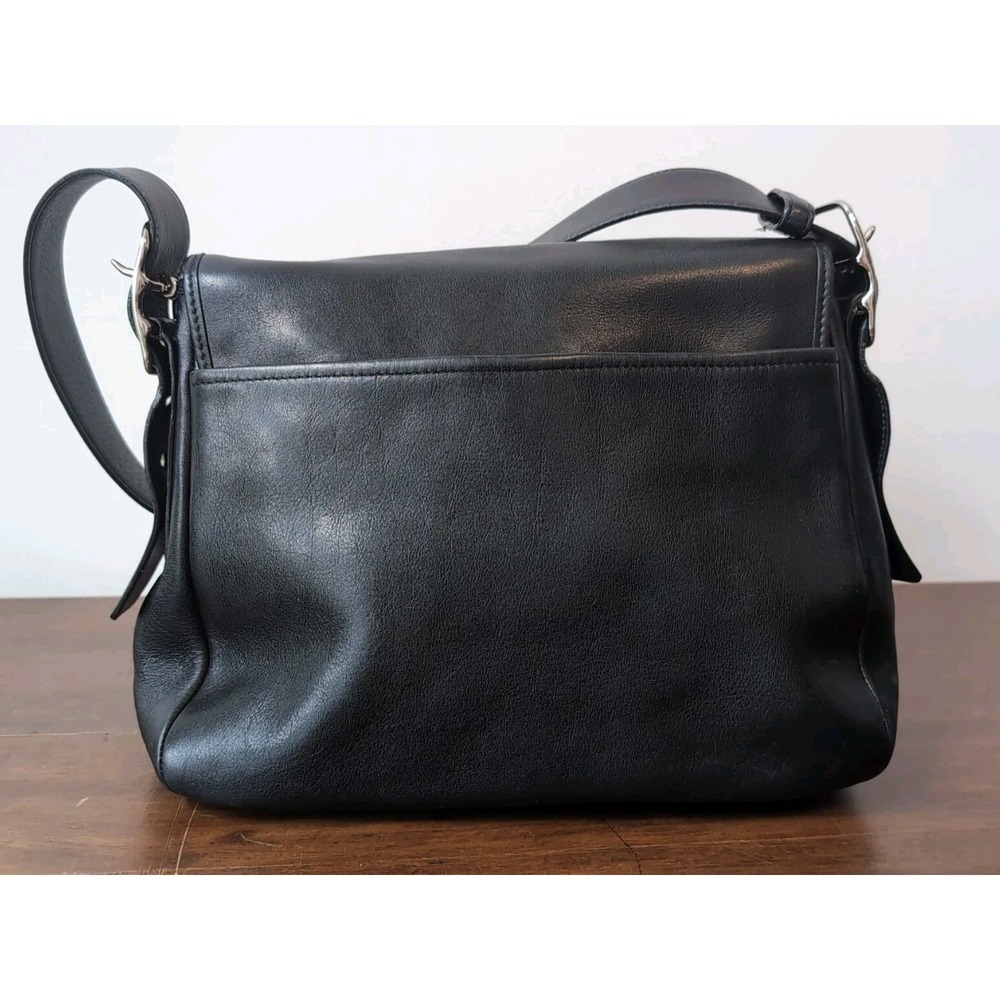 Coach Legacy Flap 9332 Vintage Flap Crossbody Black Leather - Picture 3 of 12
